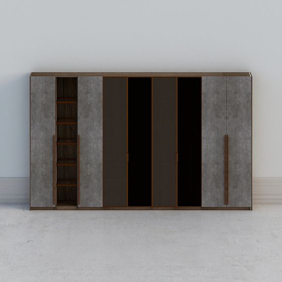 Elegant Concrete Bookshelf 3D model