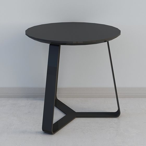 Modern Low-Poly Round Table 3D model