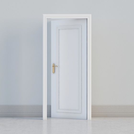 klassische weiße Tür geöffnet