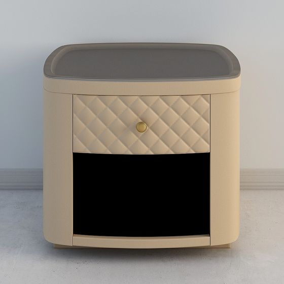 Elegant Low-Poly Nightstand 3D model