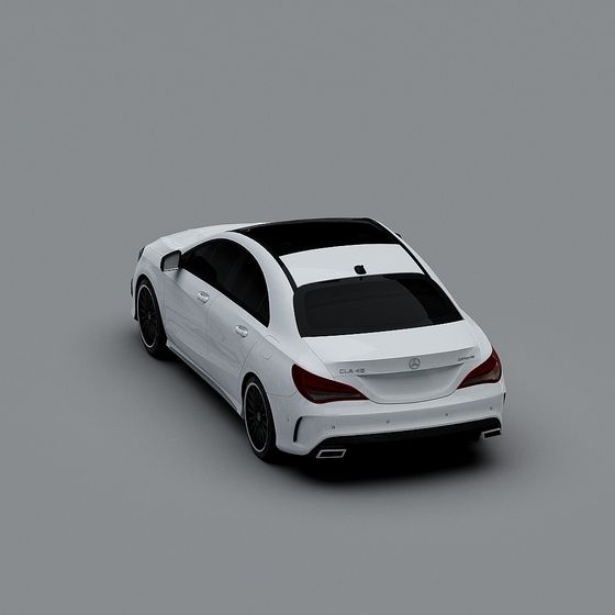 Low-Polygon Mercedes CLA 45 AMG 3D model