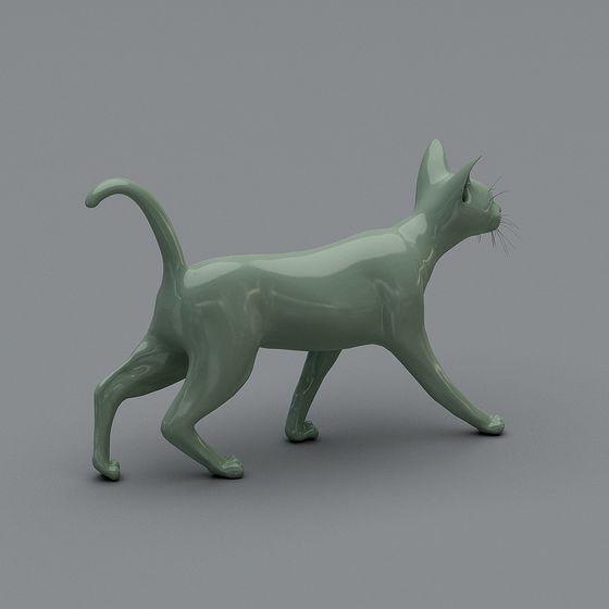 Elegant Low-Poly Cat 3D Model - Dreamwalker Cat