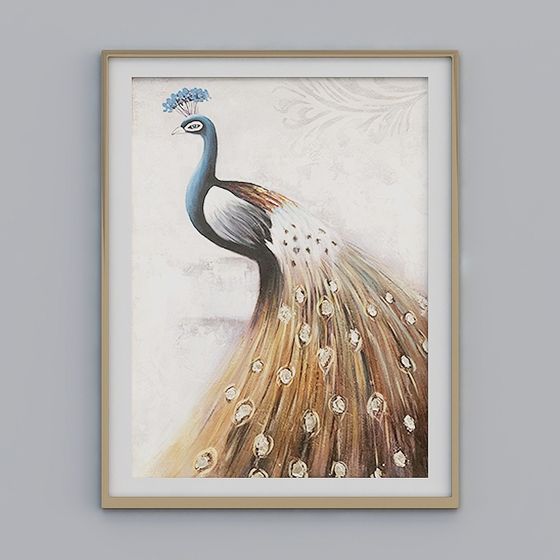 Peacock Dance Low-Poly 3D Model