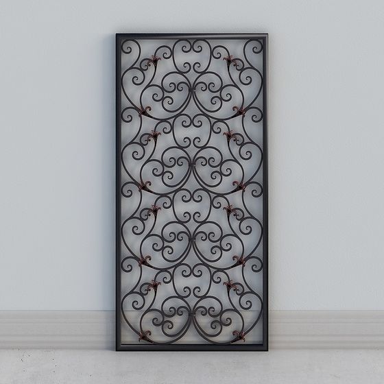 Elegant Iron Screen 3D model for Modern Designs