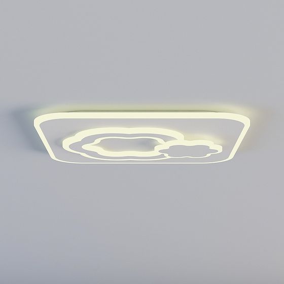 Artistic Low-Poly Ceiling Light 3D model