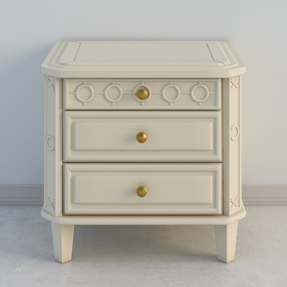Beige bedside table