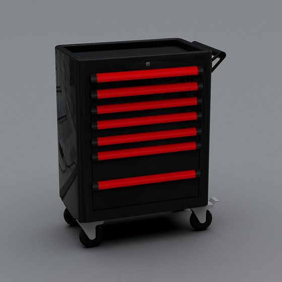 Industrial Style Tool Cart 3D model