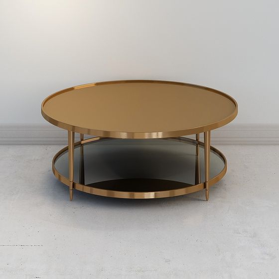 Elegant Round Coffee Table 3D model