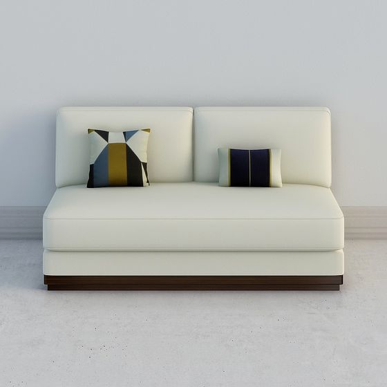 Stylish Minimalist Sofa 3D model for Modern Interiors