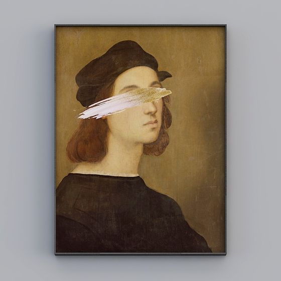 Elegant Vintage Portrait 3D model for Creative Projects