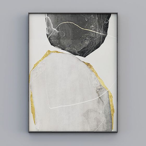 Stylish Abstract Mosaic Art 3D model