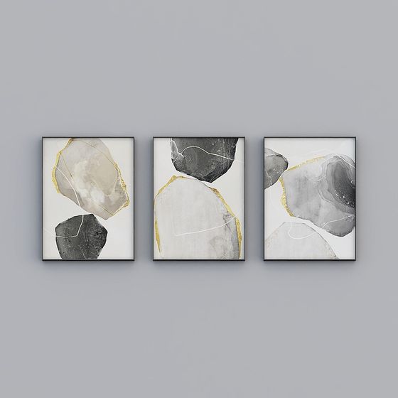 Stylish Abstract Rock Frame 3D model