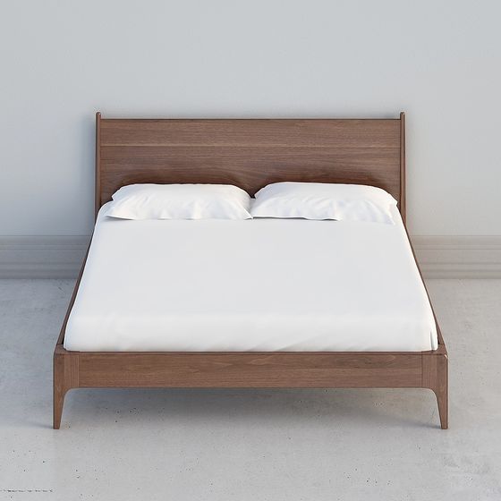 Stylish Low-Polygon Bed Frame 3D model