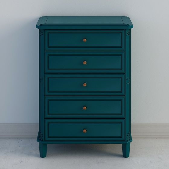 Vintage Green Chest 3D model