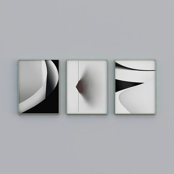 Abstract Geometric Frame 3D model for Creative Projects