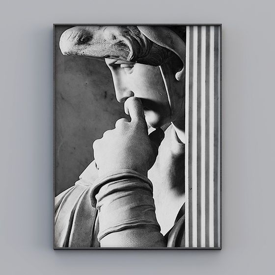 Stylish 3D Model of 'The Thinker' Sculpture