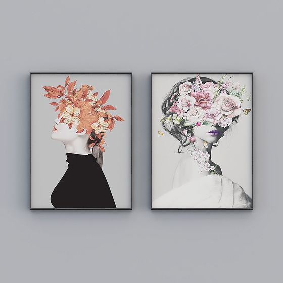 Flower Crown Women 3D Model - Autumn and Spring Designs