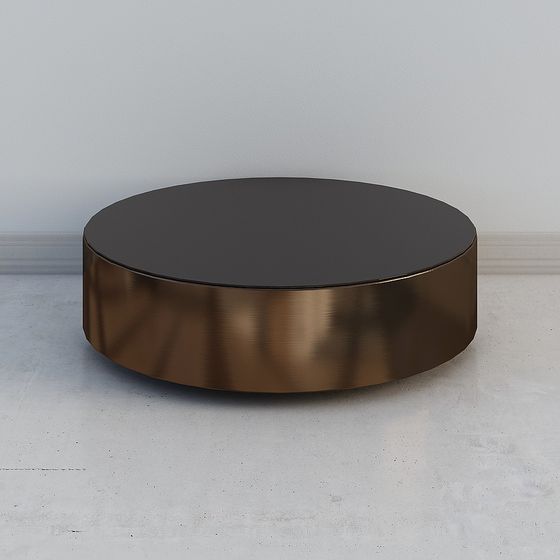 Elegant Low-Poly Round Table 3D model