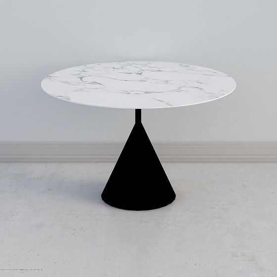Elegant Marble Round Table 3D model