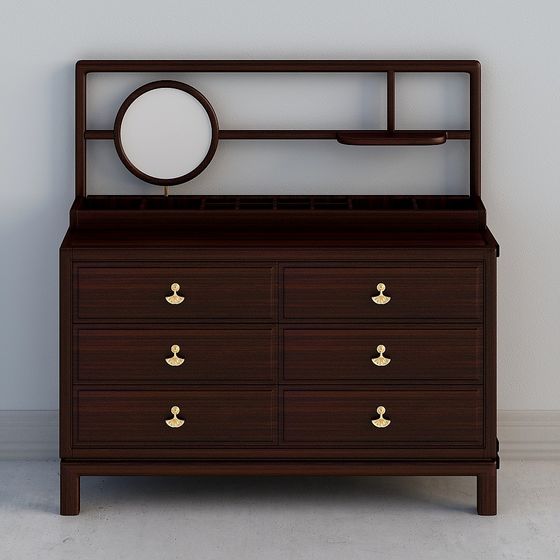 Stylish Vintage Vanity Table 3D model for Modern Spaces