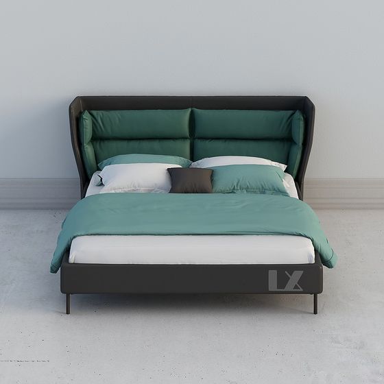 Urban Comfort Bed 3D model for Modern Interiors