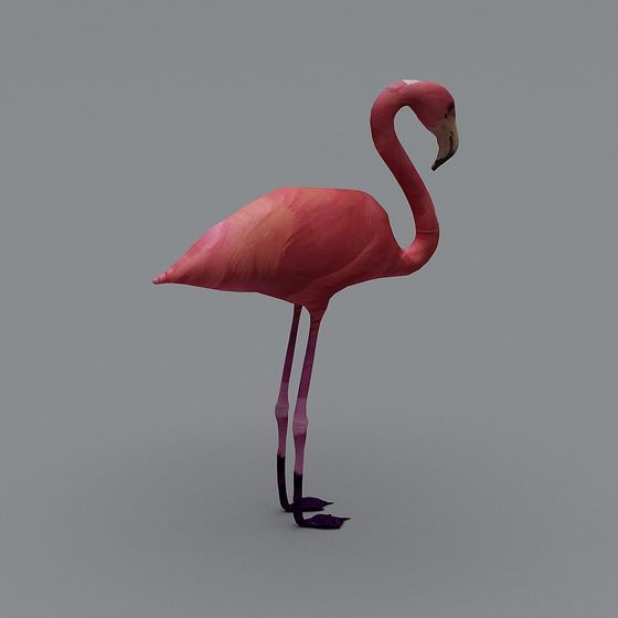Beautiful Flamingo 3D Model for Tropical Designs