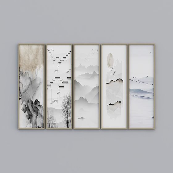 Elegant Chinese Landscape 3D Model