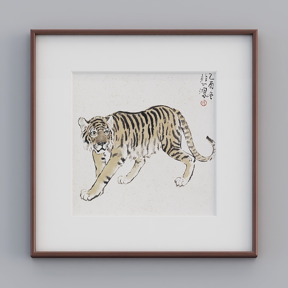 Leaping Tiger Low-Poly 3D model