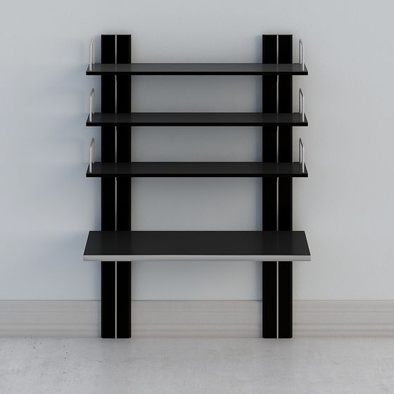 Urban Elegance Low-Poly Bookshelf 3D model