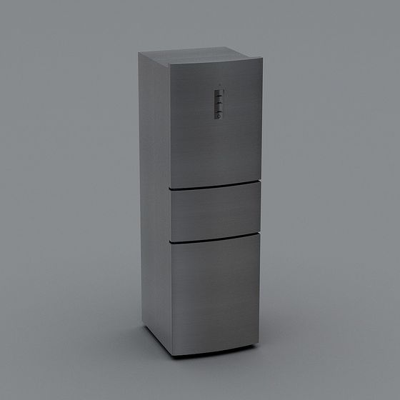 Modern Low-Polygon Refrigerator 3D model