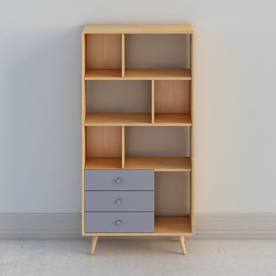 Earth Color Moroccan Bookcase 3D Model