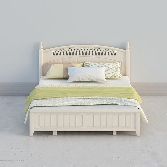 Elegant 3D Bed Frame Model for Modern Interiors