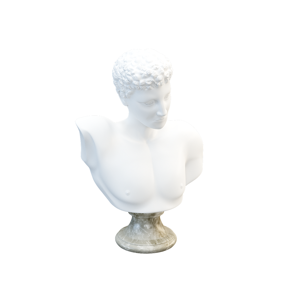 Marble Statue 3D Model – Ancient Greek Design