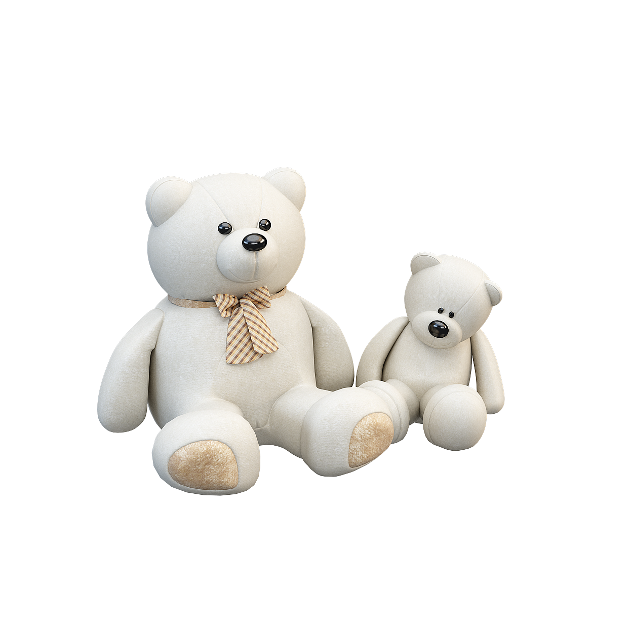 Charming Bear 3D Model – Low-Poly Textured Fur