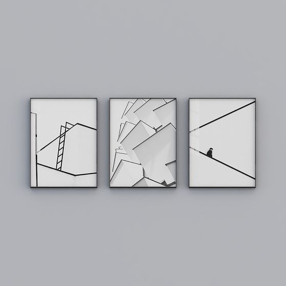 Abstract Staircase 3D model - Low Poly Design