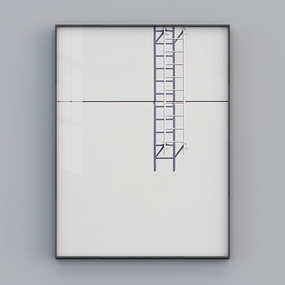 Industrial Style Metal Ladder 3D model