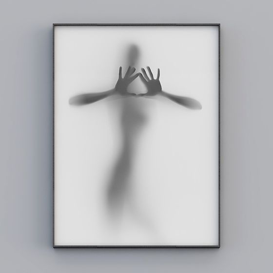 Transparent Figure 3D Model with Unique Visual Effects