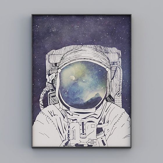 Cosmic Explorer Low-Poly 3D model for Creative Projects