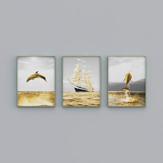 Ocean Symphony Triptych 3D Model