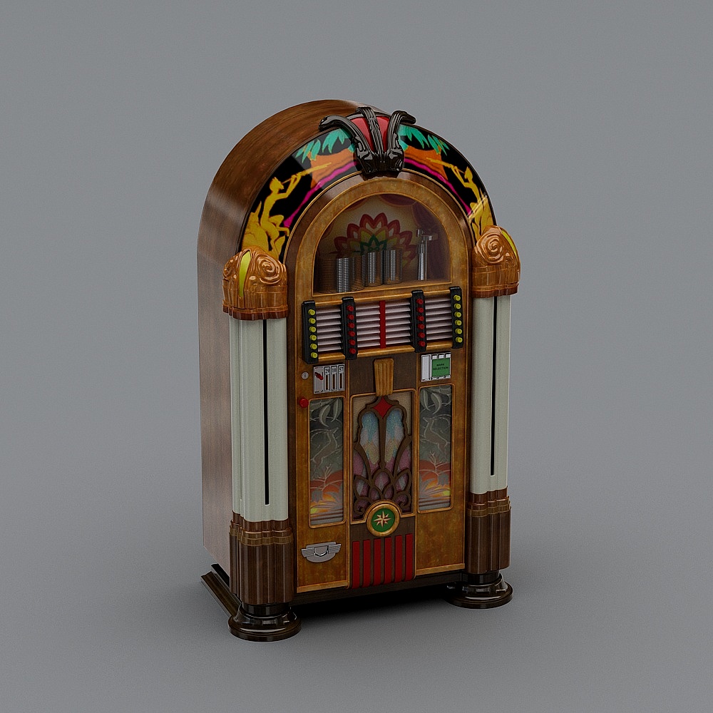 Vintage Jukebox 3D model for Retro Designs