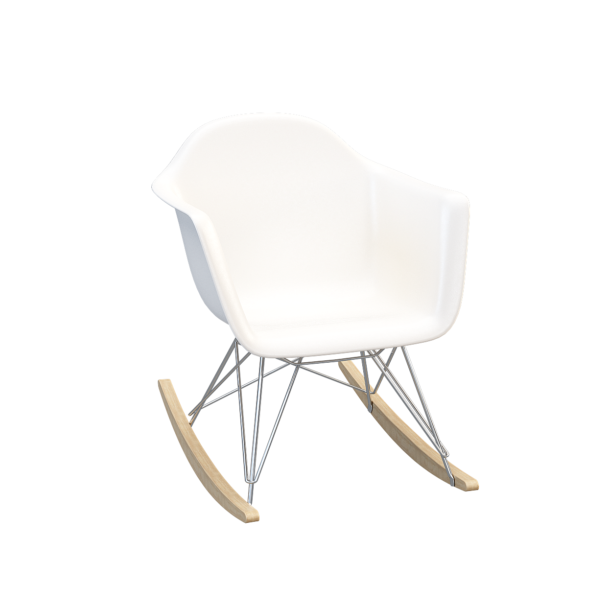 Elegant Eames Rocker 3D Model – Modern Minimalist Chair