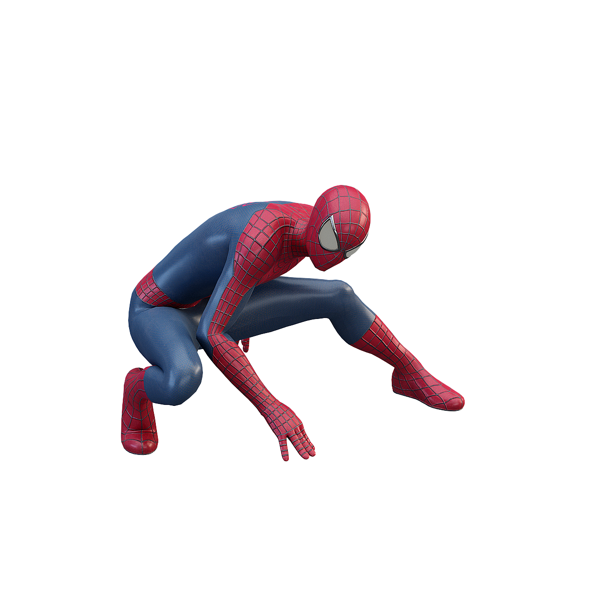 Dynamic Spider-Man Low-Poly 3D Model – Superhero Design