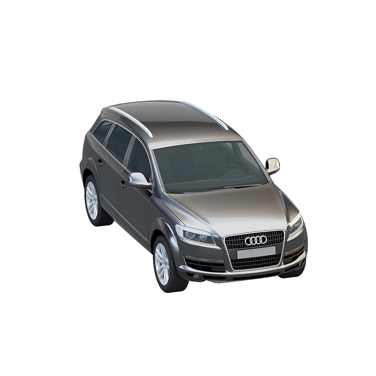 Audi Q7 Low-Poly High-Detail 3D Model – Metallic Gray