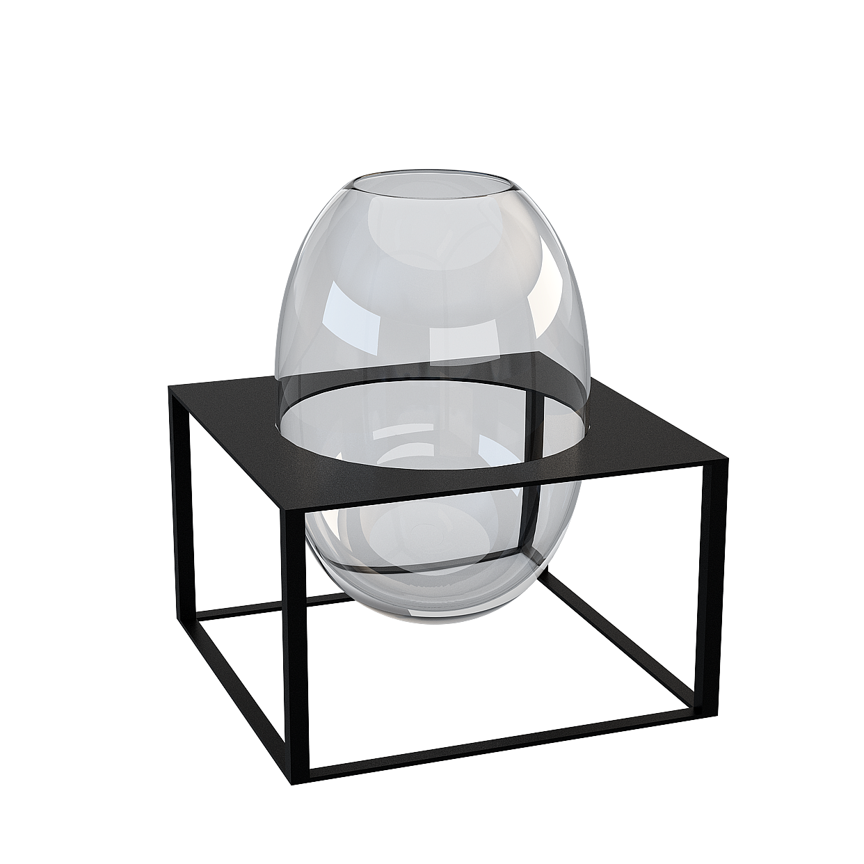 FENDI Luxury Table Decor 3D Model – Black Finish