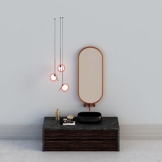 Sleek Modern Bathroom Vanity 3D model