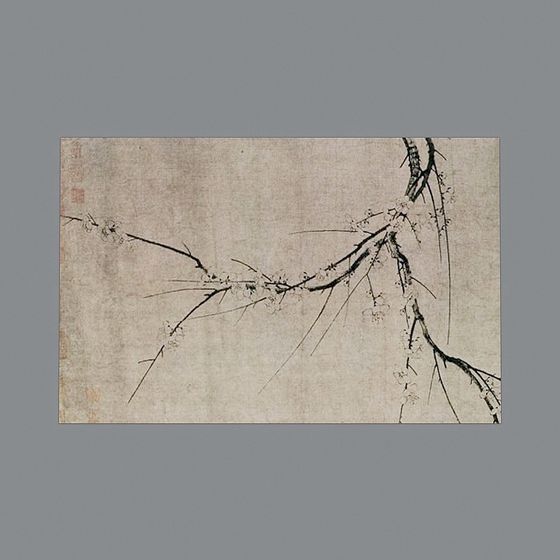 Realistic Low-Poly Plum Blossom Tree 3D model