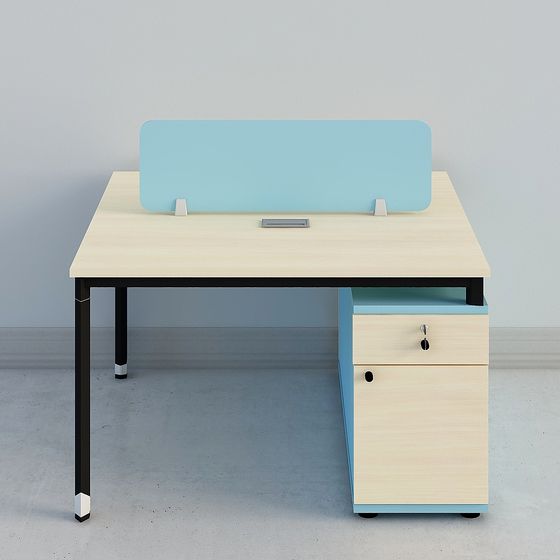 Modern Minimalist Office Desk 3D model