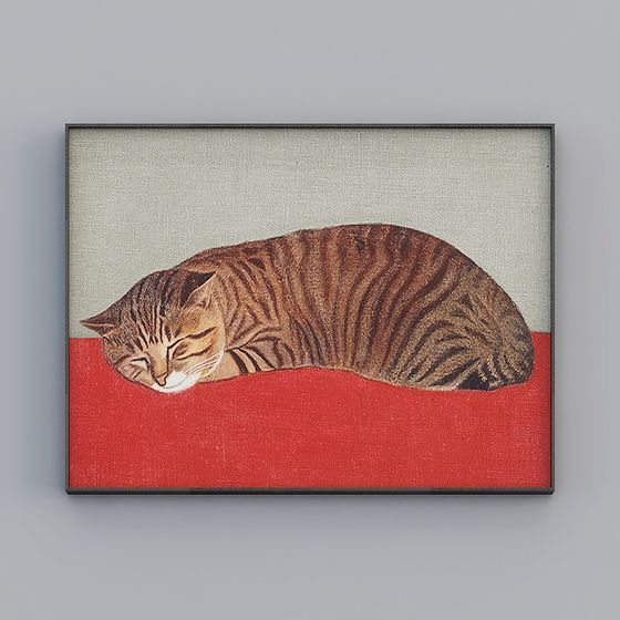 Lazy Cat Napping 3D model