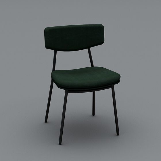 Mid-Century Modern Low Polygon Chair 3D model