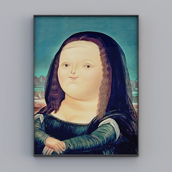 Low-Poly Mona Lisa 3D Model